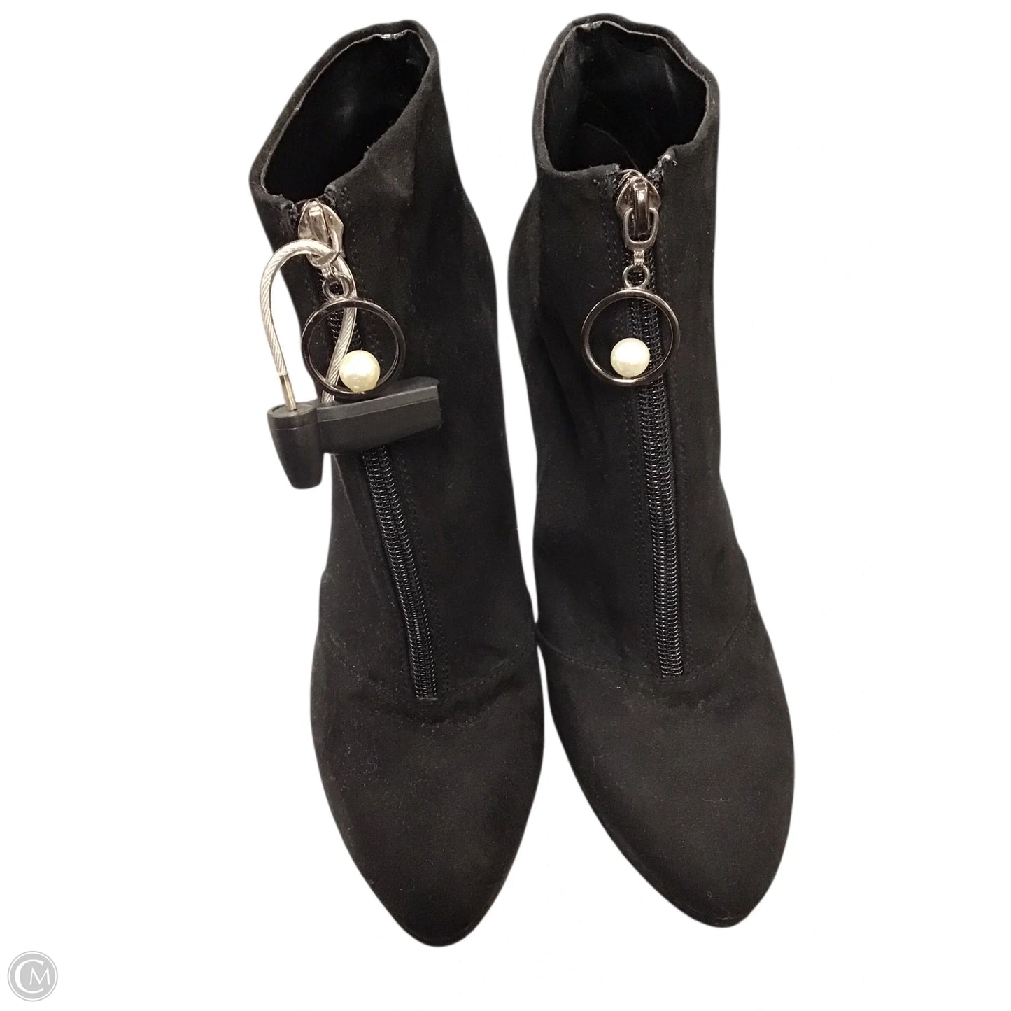 Boots Ankle Heels By Nine West In Black, Size: 8