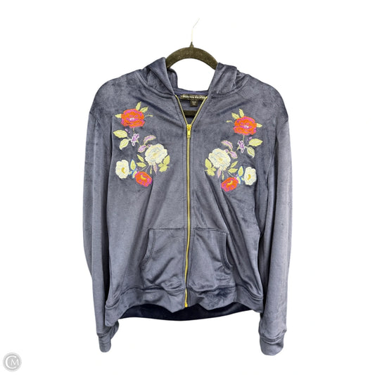 Jacket Fleece By Boston Proper In Floral Print, Size: M