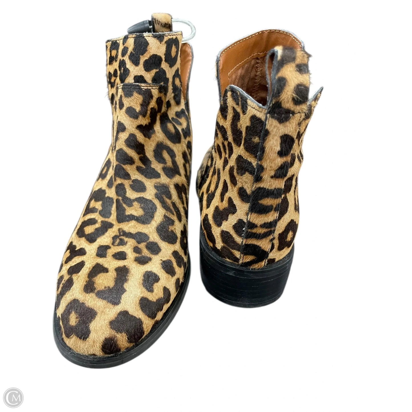 Boots Ankle Heels By Franco Sarto In Animal Print, Size: 7.5