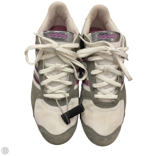 Shoes Athletic By Adidas In Grey & Purple, Size: 10