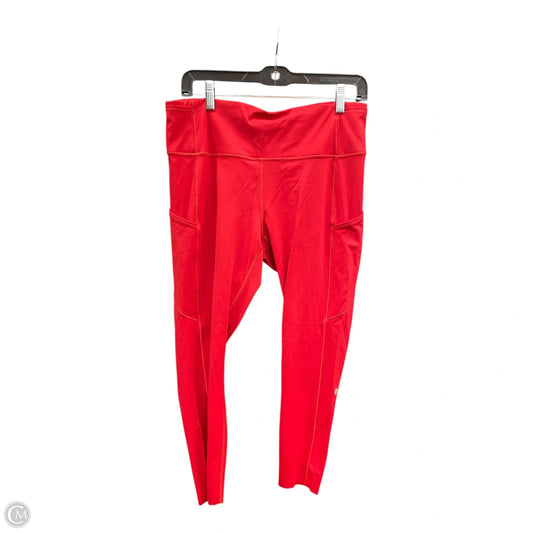 Athletic Leggings By Lululemon In Red, Size: 12