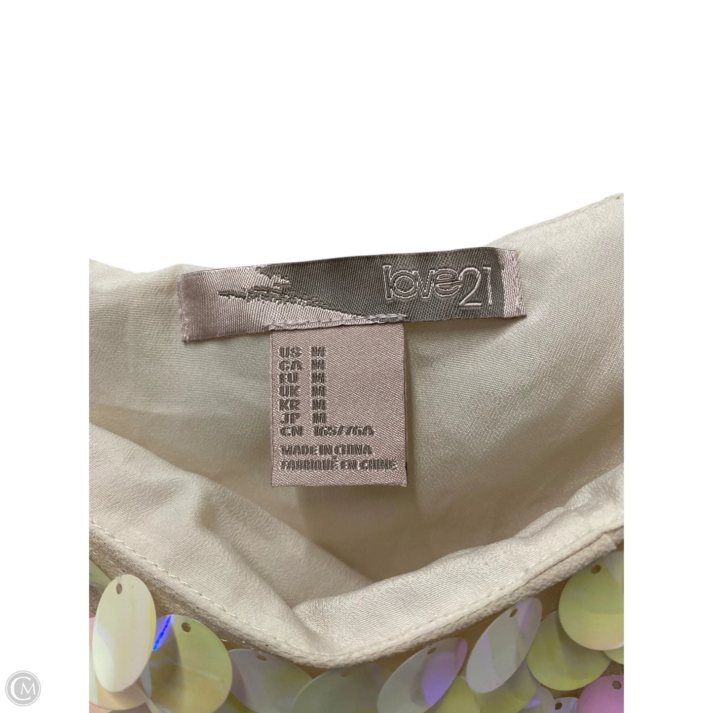 Skirt Mini & Short By Forever 21 In Cream, Size: M