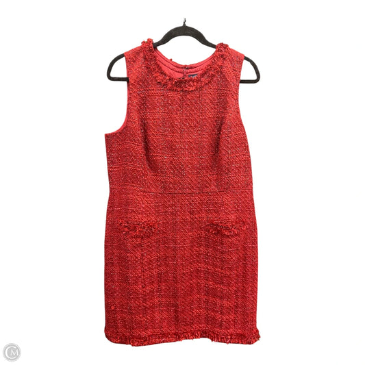 Dress Casual Midi By Lands End In Red, Size: 16