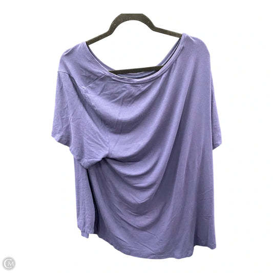 Top Short Sleeve By Jm Collections In Navy, Size: 2x