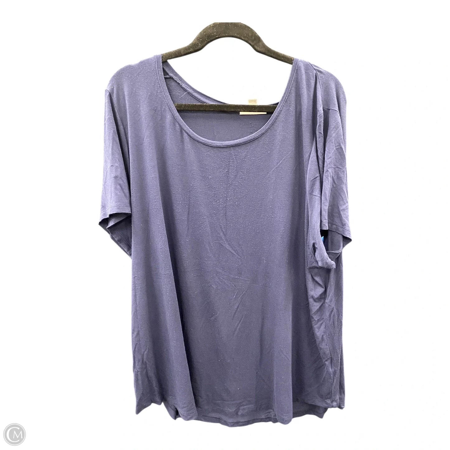 Top Short Sleeve By Jm Collections In Navy, Size: 3x