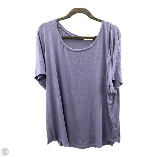 Top Short Sleeve By Jm Collections In Navy, Size: 3x