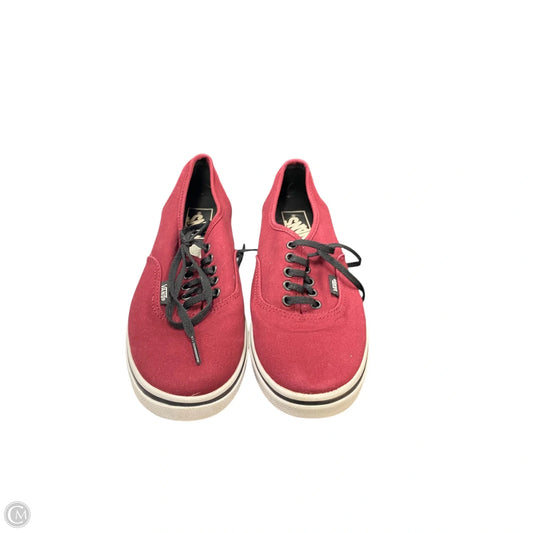 Shoes Sneakers By Vans In Maroon, Size: 7