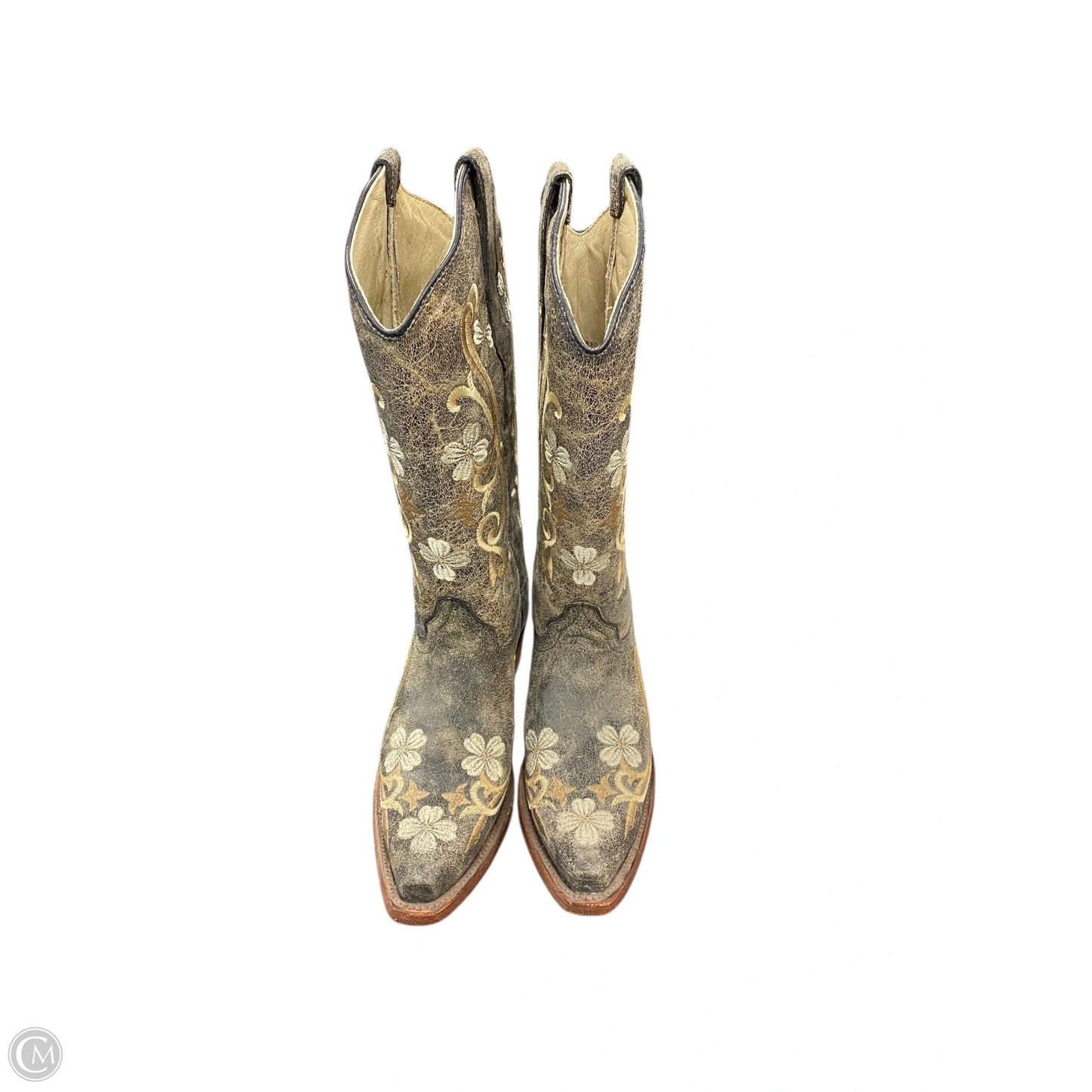 Boots Western By Cmc In Brown & Cream, Size: 6.5