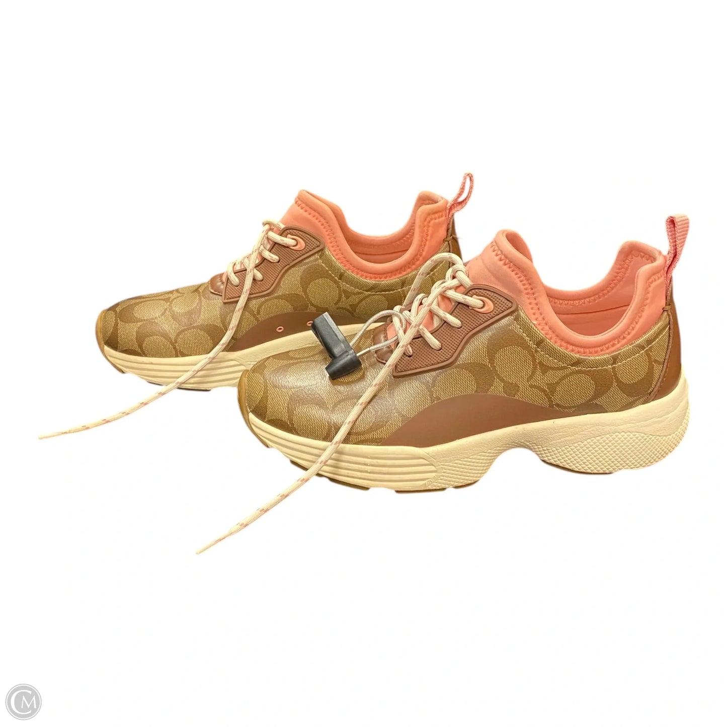 Shoes Designer By Coach In Brown & Pink, Size: 9