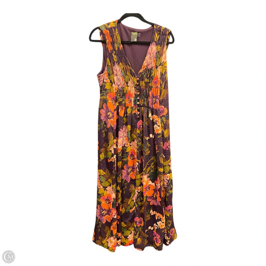 Dress Casual Maxi By Taylor In Brown & Purple, Size: 14