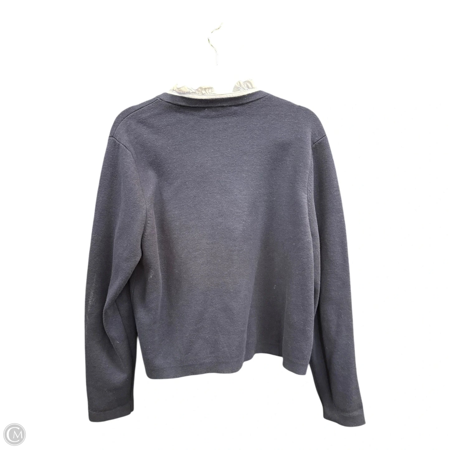 Sweater Cardigan By Loft In Navy, Size: Xxl