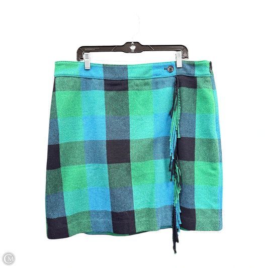 Skirt Mini & Short By Talbots In Blue & Green, Size: 18
