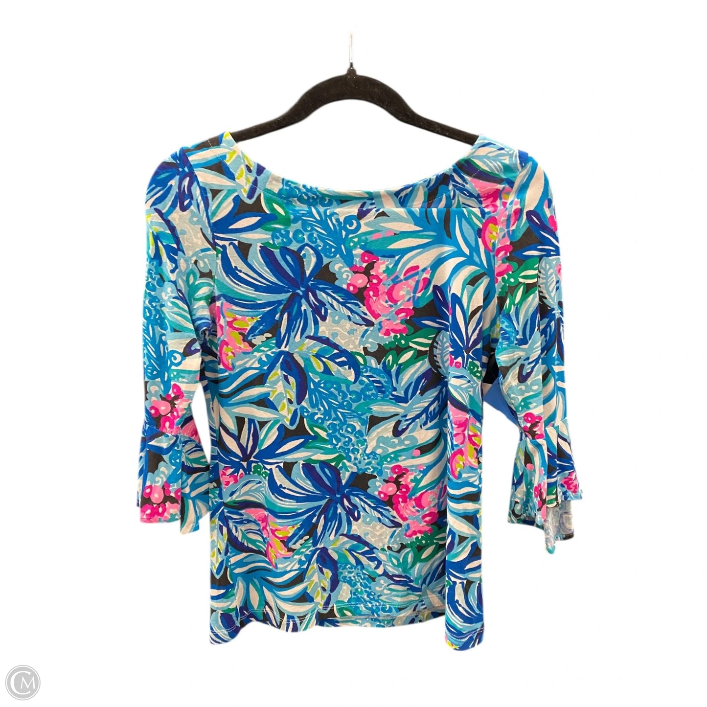 Blouse Designer By Lilly Pulitzer In Blue & Pink, Size: Xs