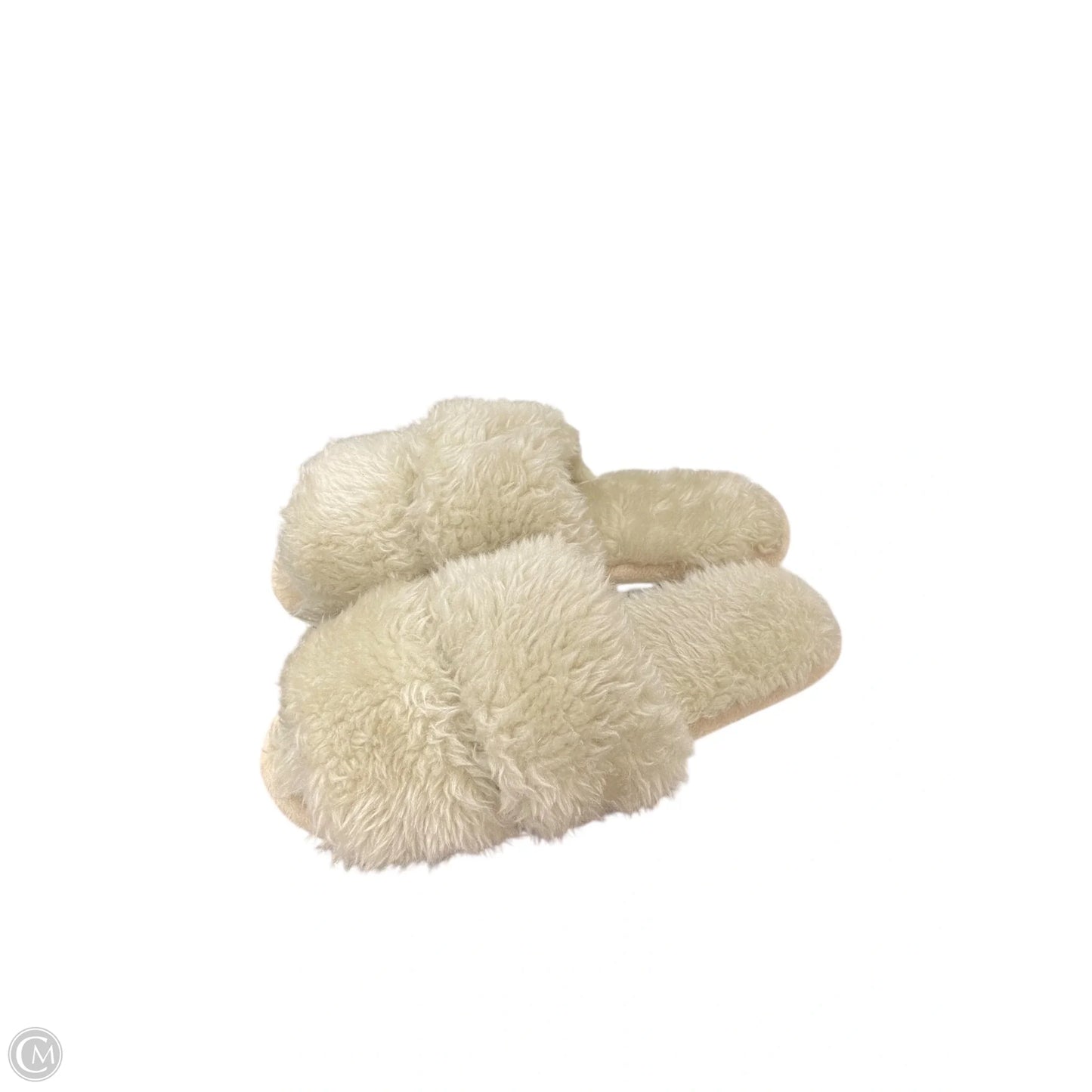 Slippers By Clothes Mentor In Cream, Size: