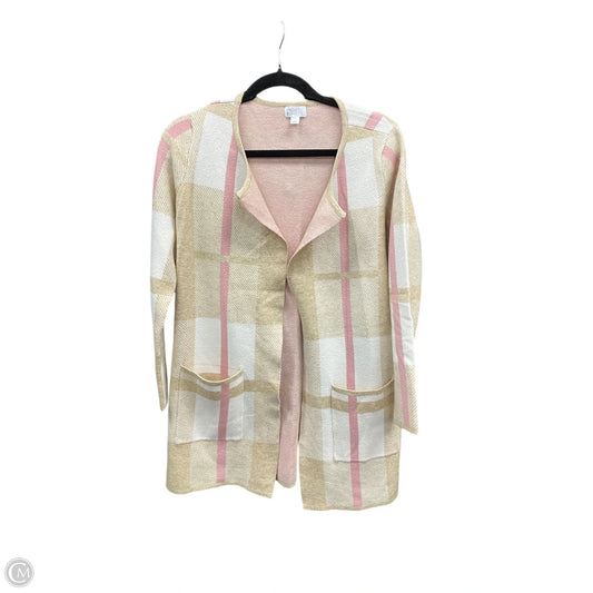Sweater Cardigan By Market & Spruce In Pink & Tan, Size: S