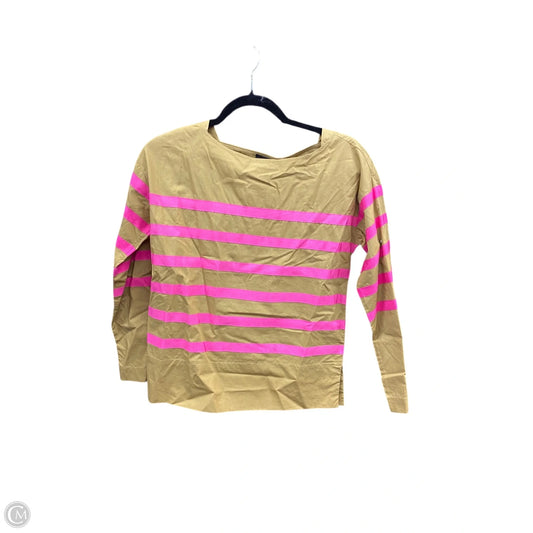 Blouse 3/4 Sleeve By J. Crew In Chartreuse, Size: Xxs