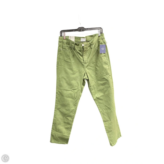 Jeans Straight By Crown And Ivy In Green, Size: 12