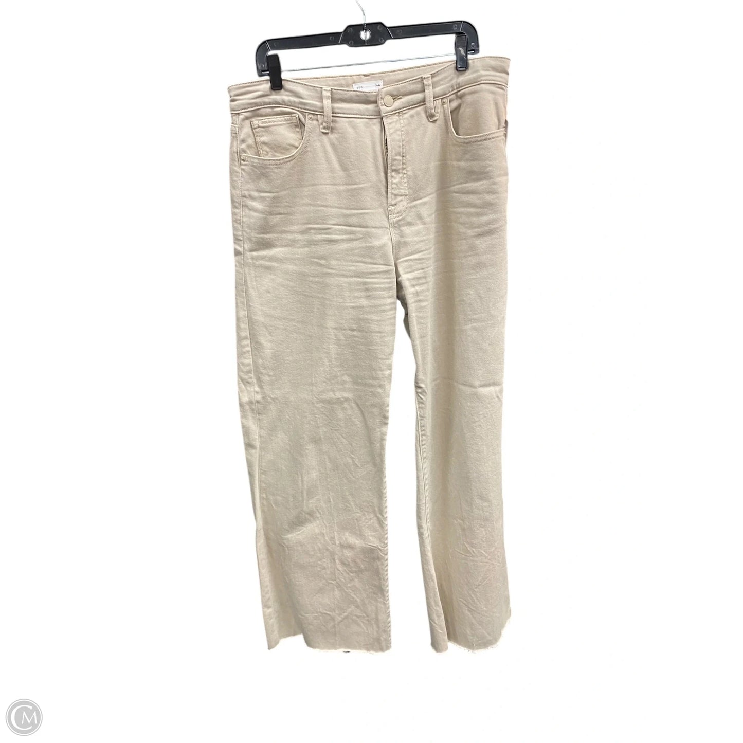 Jeans Wide Leg By Good American In Tan, Size: 10