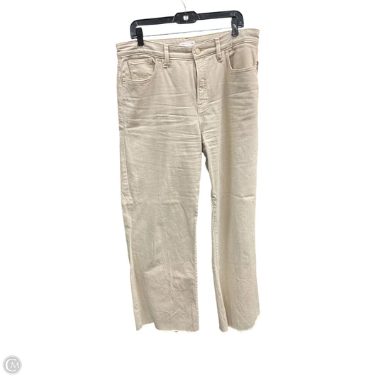 Jeans Wide Leg By Good American In Tan, Size: 10