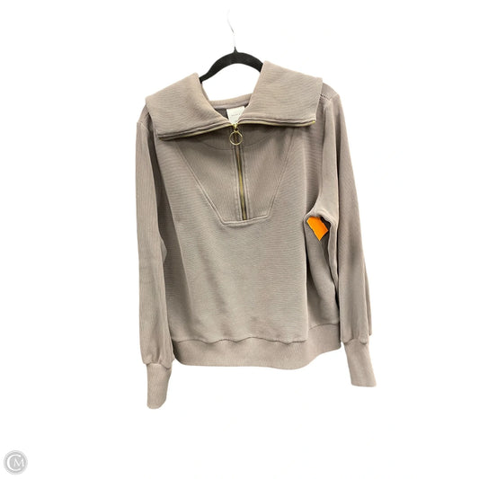 Athletic Sweatshirt Collar By Varley In Taupe, Size: Xl