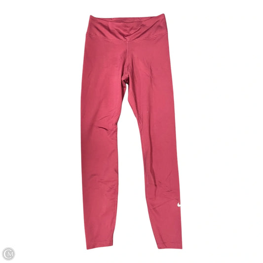 Athletic Leggings By Nike Apparel In Maroon, Size: S