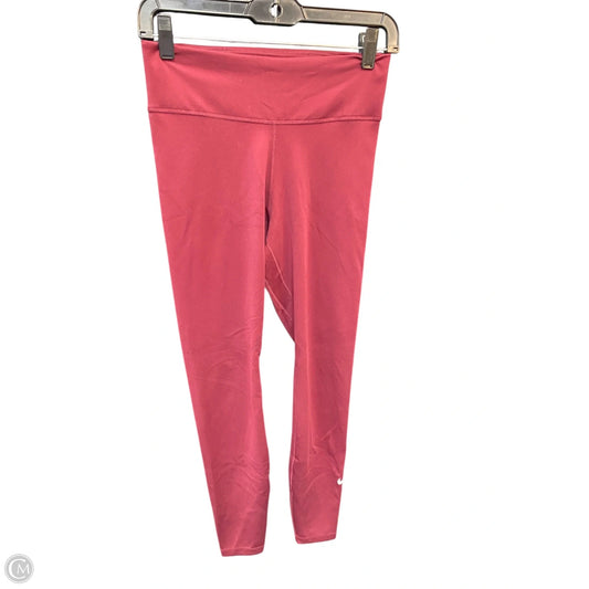 Athletic Leggings By Nike Apparel In Maroon, Size: S
