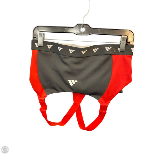 Athletic Bra By Adidas In Black & Red, Size: L