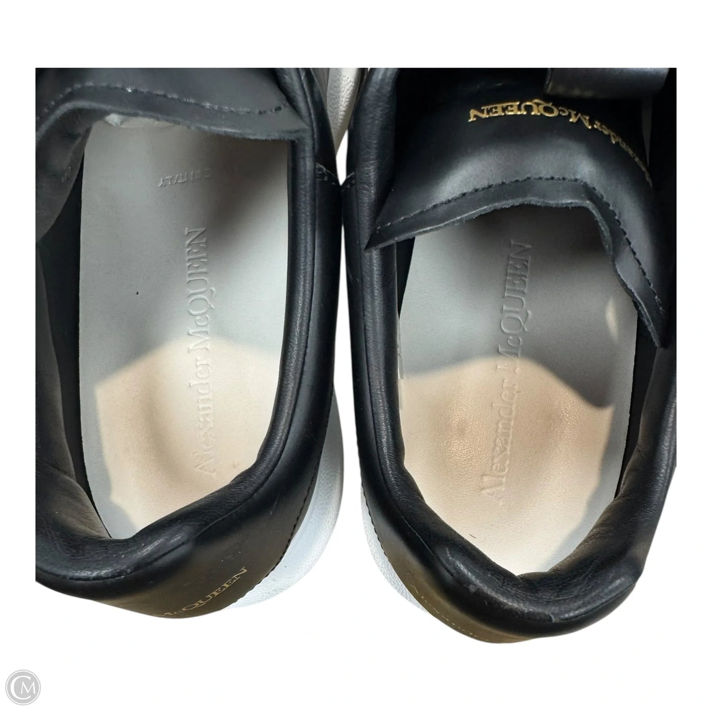 Shoes Luxury Designer By Alexander Mcqueen In Black & White, Size: 9