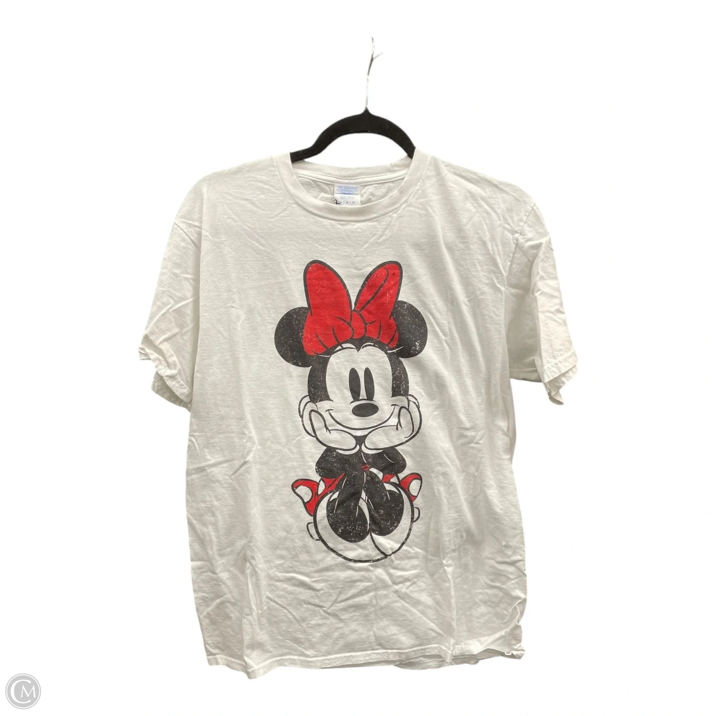 Top Short Sleeve Basic By Port & Company In Red & White, Size: M