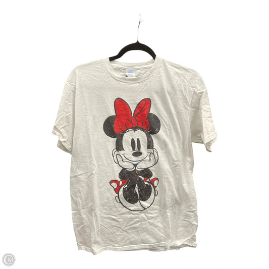 Top Short Sleeve Basic By Port & Company In Red & White, Size: M