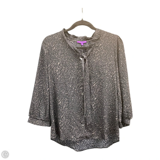 Blouse Long Sleeve By West Kei In Black & Grey, Size: M