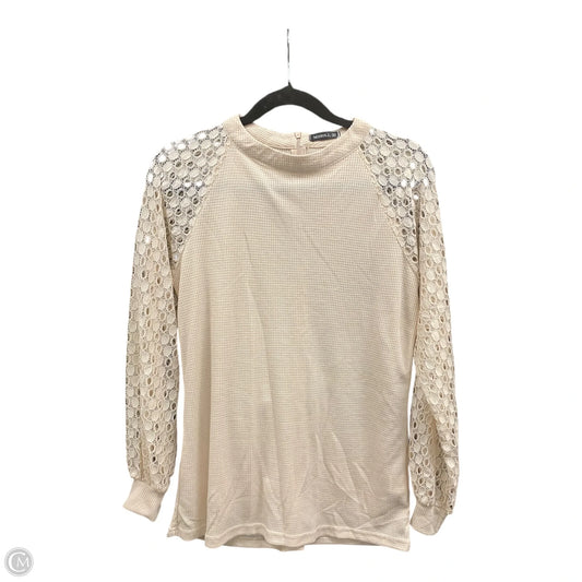 Top Long Sleeve By Miholl In Cream, Size: M