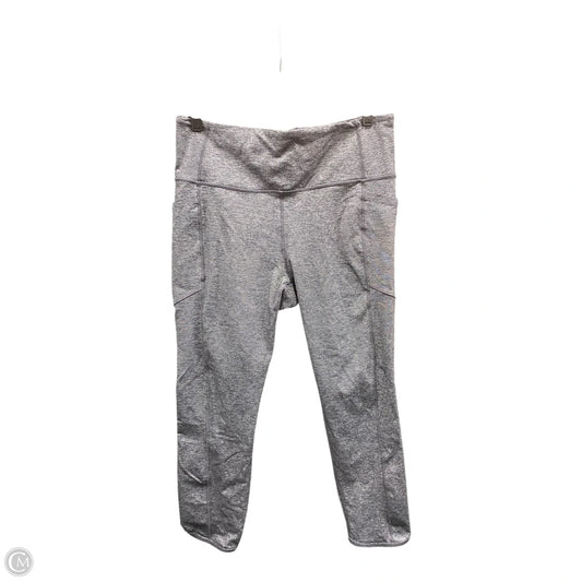 Athletic Leggings By Athleta In Grey, Size: L