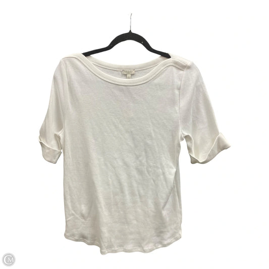 Top Long Sleeve Basic By Talbots In White, Size: L