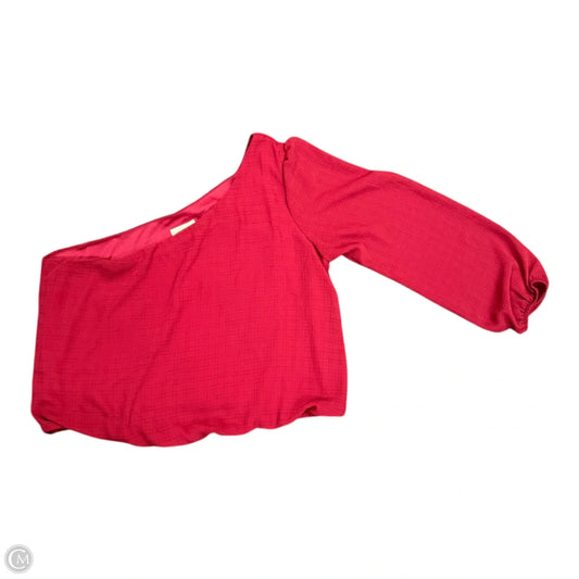 Blouse Long Sleeve By Clothes Mentor In Maroon, Size: Xl