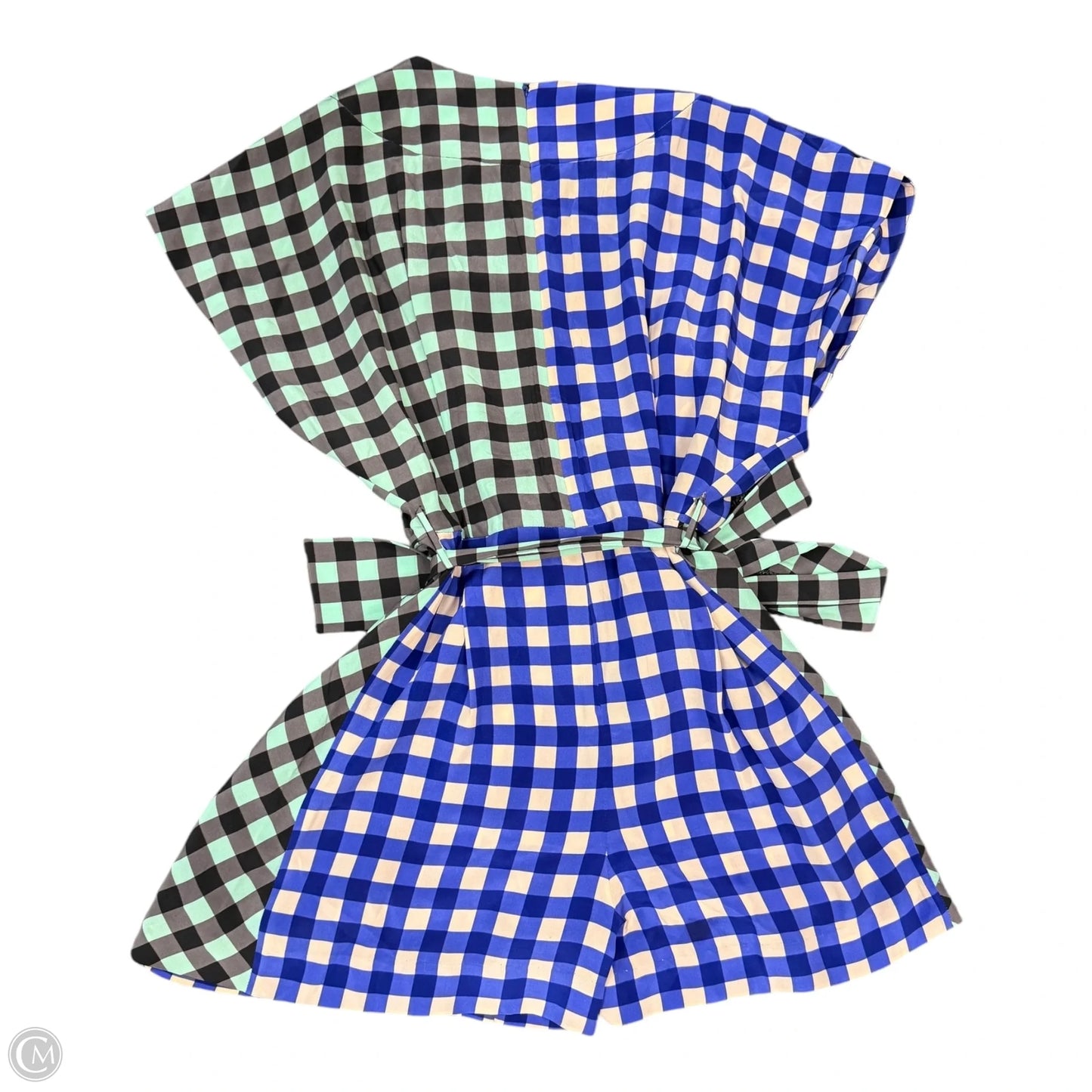 Romper Designer By Diane Von Furstenberg In Plaid Pattern, Size: 6