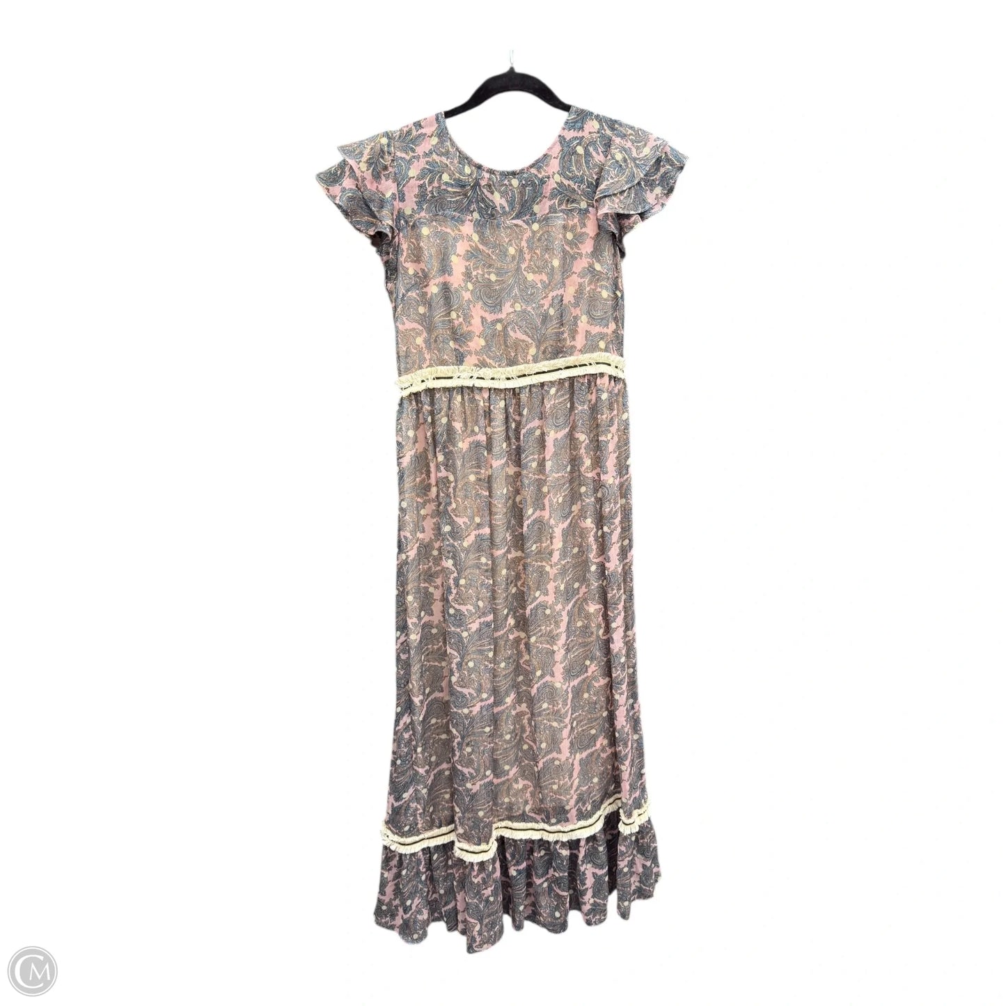 Dress Casual Maxi By Clothes Mentor In Grey & Pink, Size: S