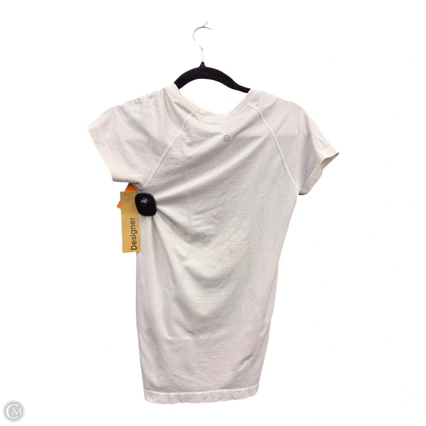 Athletic Top Short Sleeve By Lululemon In White, Size: 4