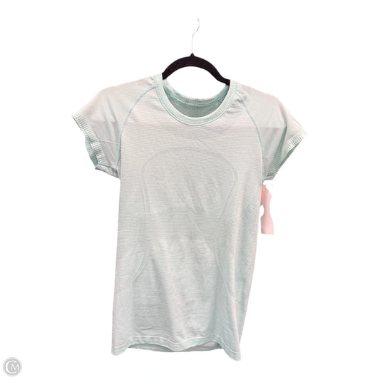 Athletic Top Short Sleeve By Lululemon In Green, Size: 6