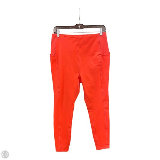 Athletic Leggings By Spyder In Orange, Size: L