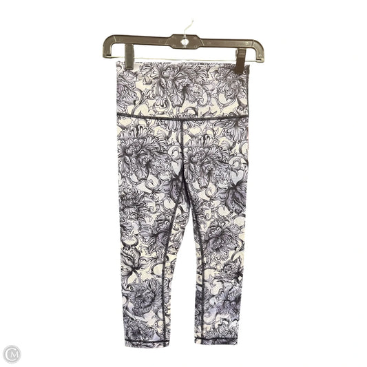 Athletic Leggings Capris By Lululemon In Black & Blue, Size: 4