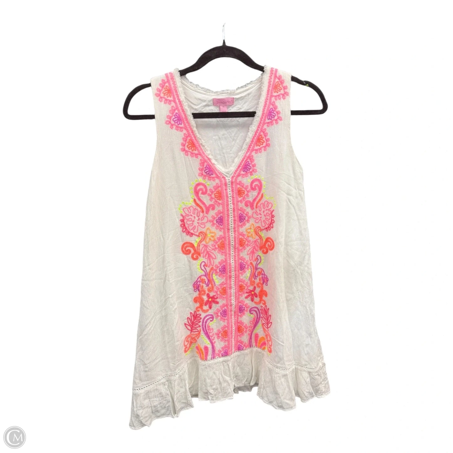 Dress Designer By Lilly Pulitzer In Pink & White, Size: Xs