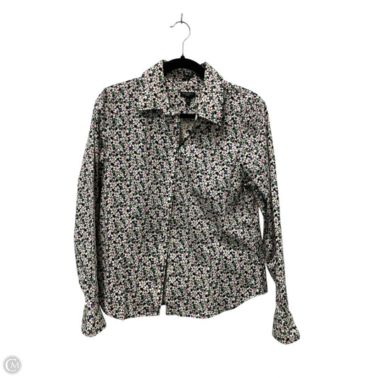 Blouse Long Sleeve By Talbots In Black & White, Size: 12p