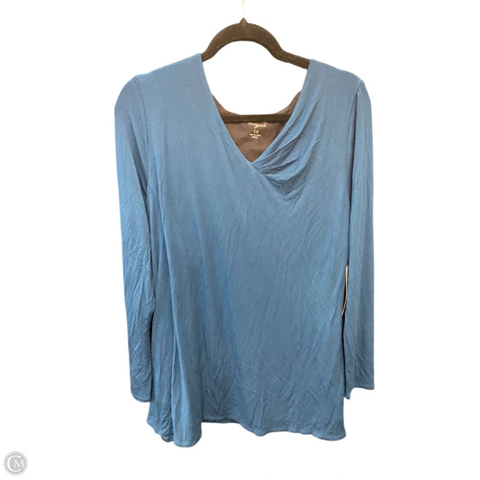 Tunic 3/4 Sleeve By Lysse In Blue, Size: 1x