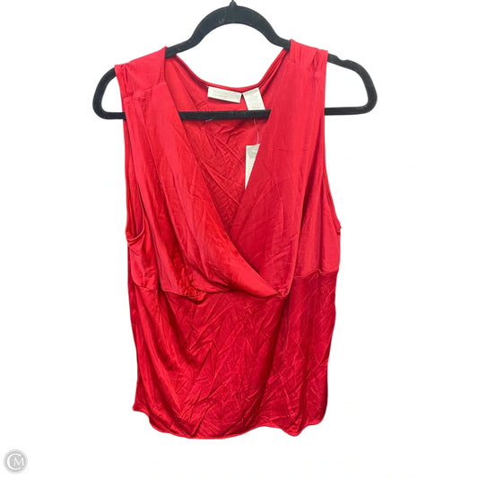 Blouse Sleeveless By Worthington In Red, Size: 2x