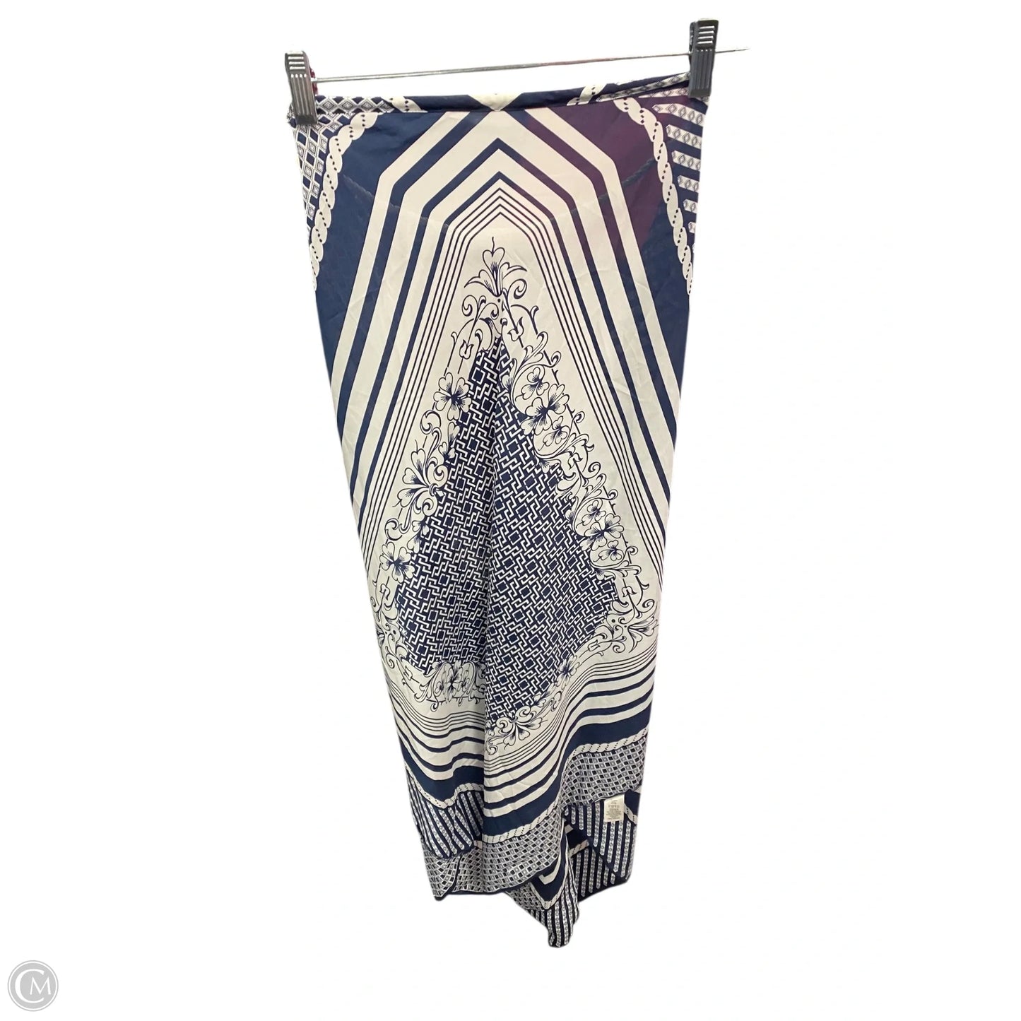 Dress Casual Maxi By Ann Taylor In Blue & White, Size: M