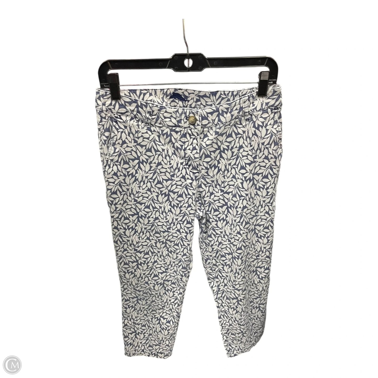 Pants Cropped By Tommy Bahama In Blue & White, Size: 6