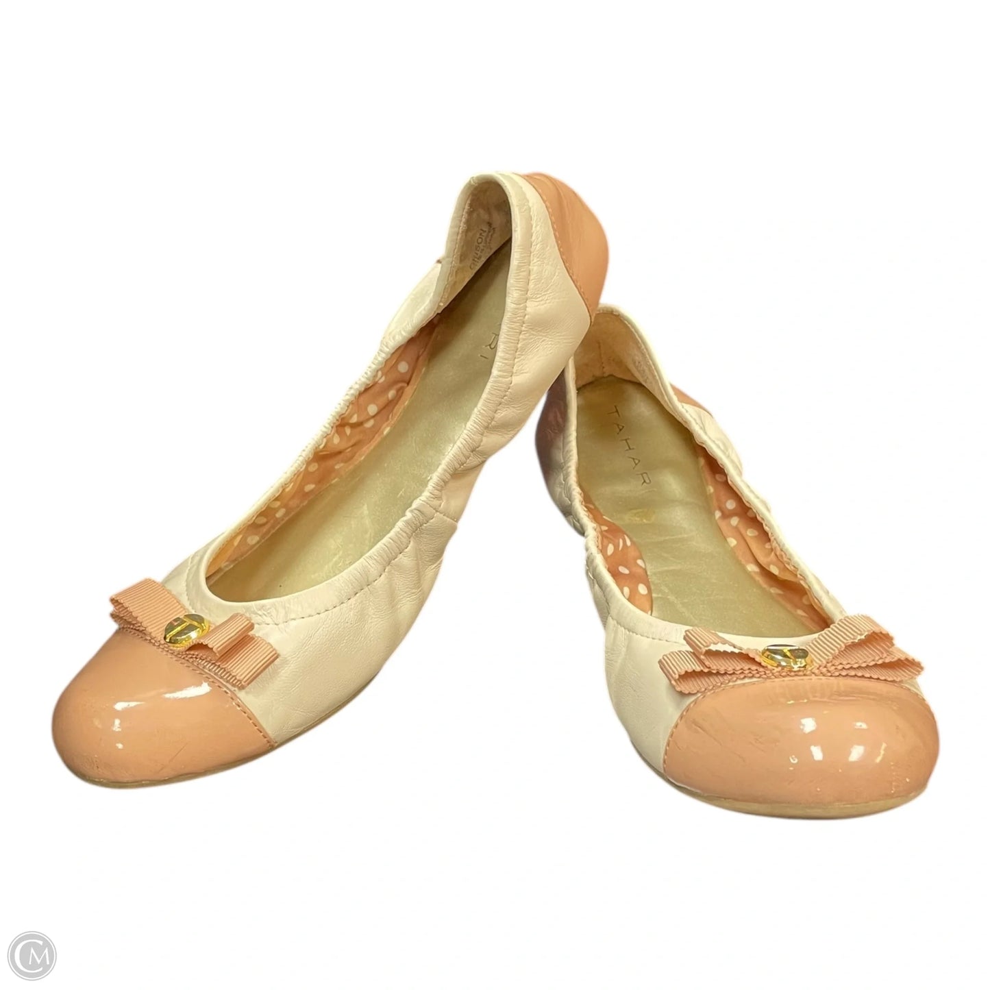 Shoes Flats By Tahari In Cream & Pink, Size: 8
