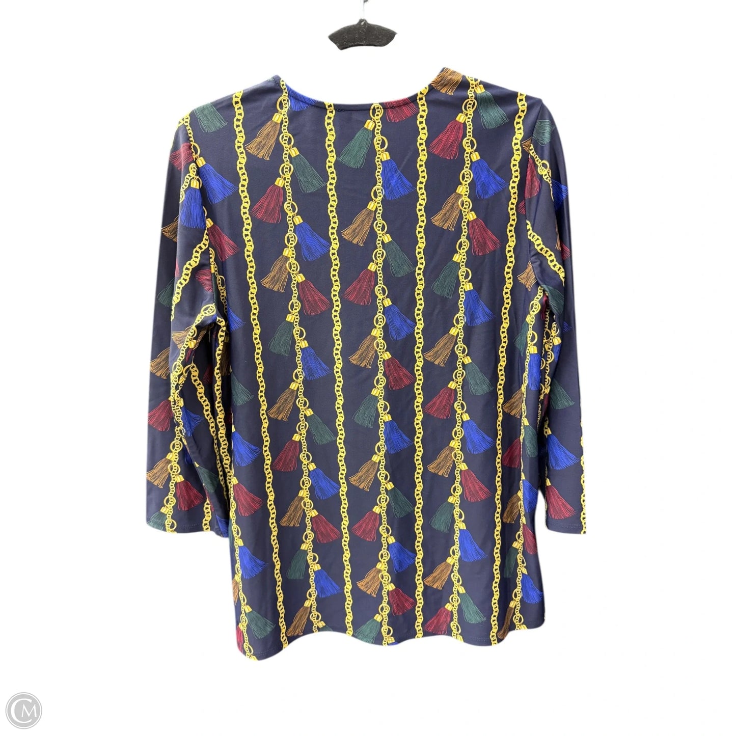 Blouse Long Sleeve By Jude Connally In Black & Yellow, Size: L