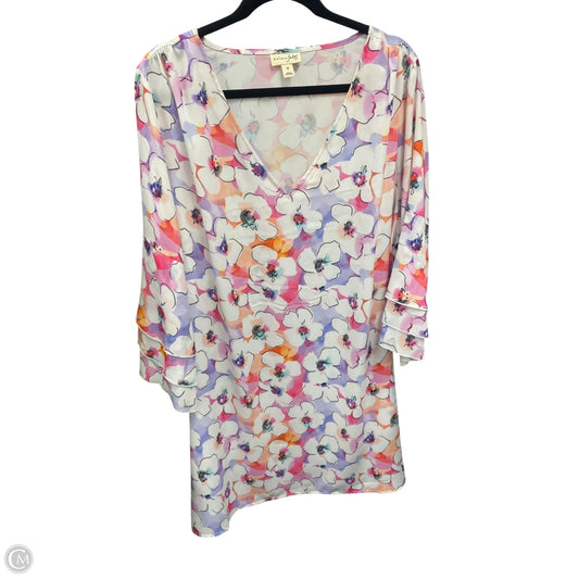 Dress Casual Short By Maison Jules In Floral Print, Size: 3x